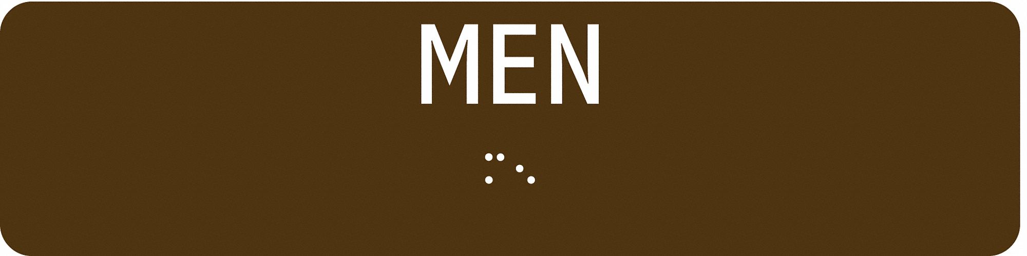 ADA Braille Facility Sign, 2 in x 8 in