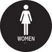 Circle Women Restroom Signs