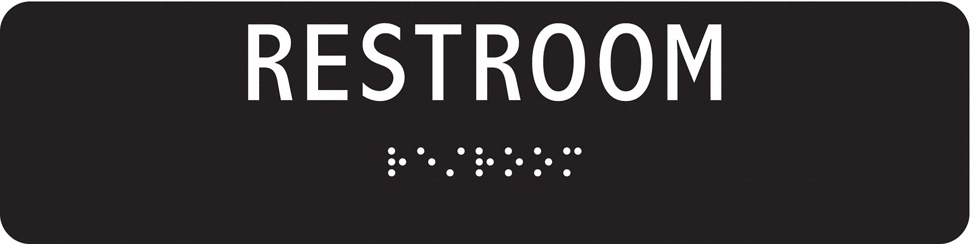 ADA Braille Facility Sign, 2 in x 8 in