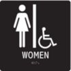 Square Women Restroom Signs