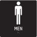 Square Men Restroom Signs