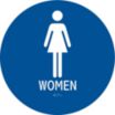 Circle Women Restroom Signs