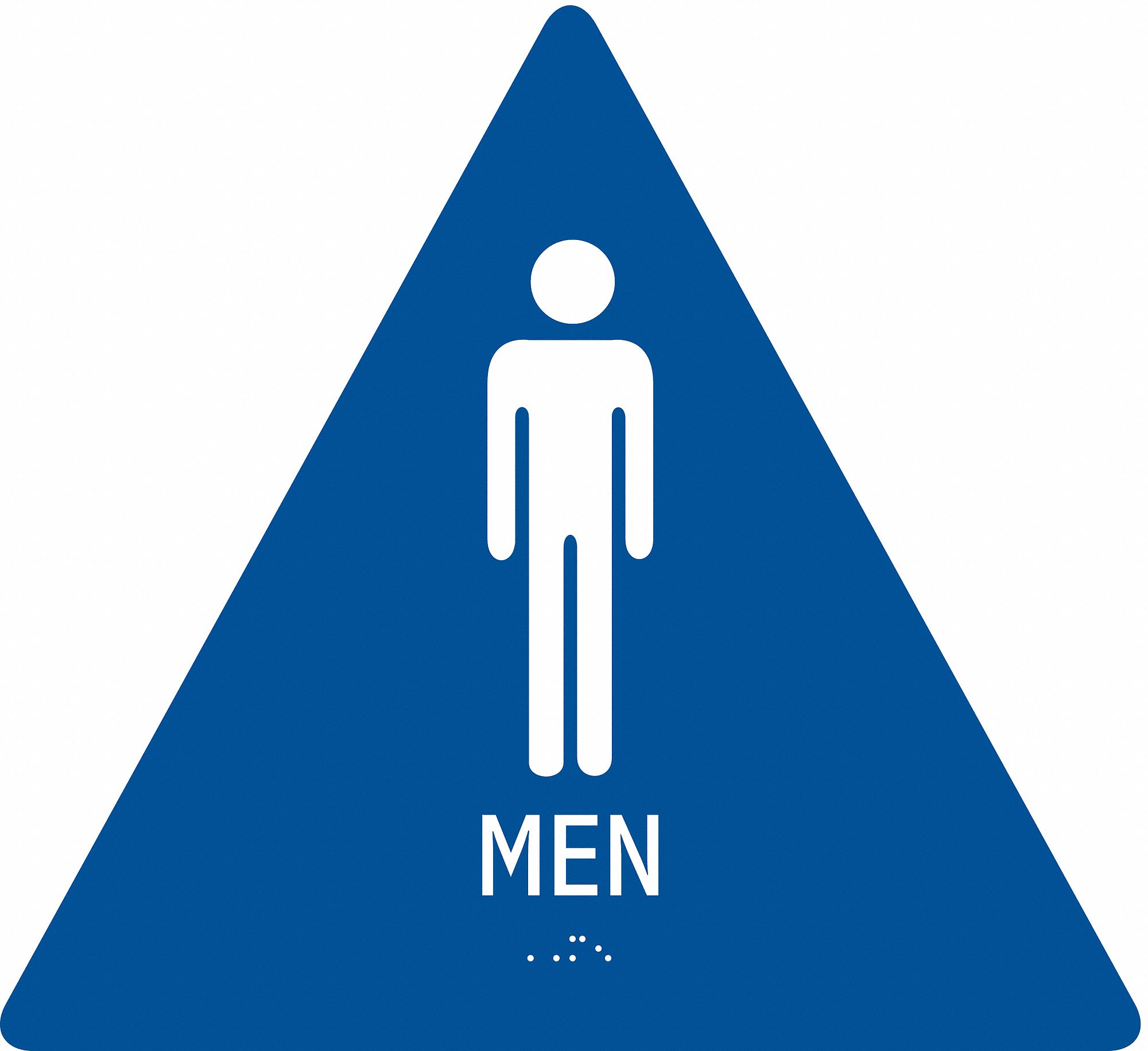 ADA Braille Facility Sign: ABS Plastic, Adhesive Sign Mounting, 12 in x 12 in Nominal Sign Size