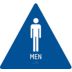 Triangle Men Restroom Signs