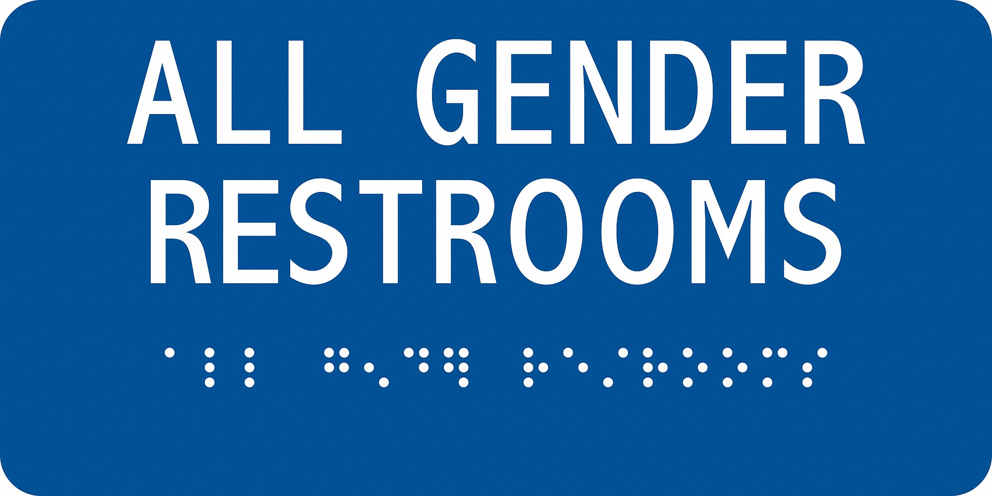 ADA Braille Facility Sign, 3 in x 6 in