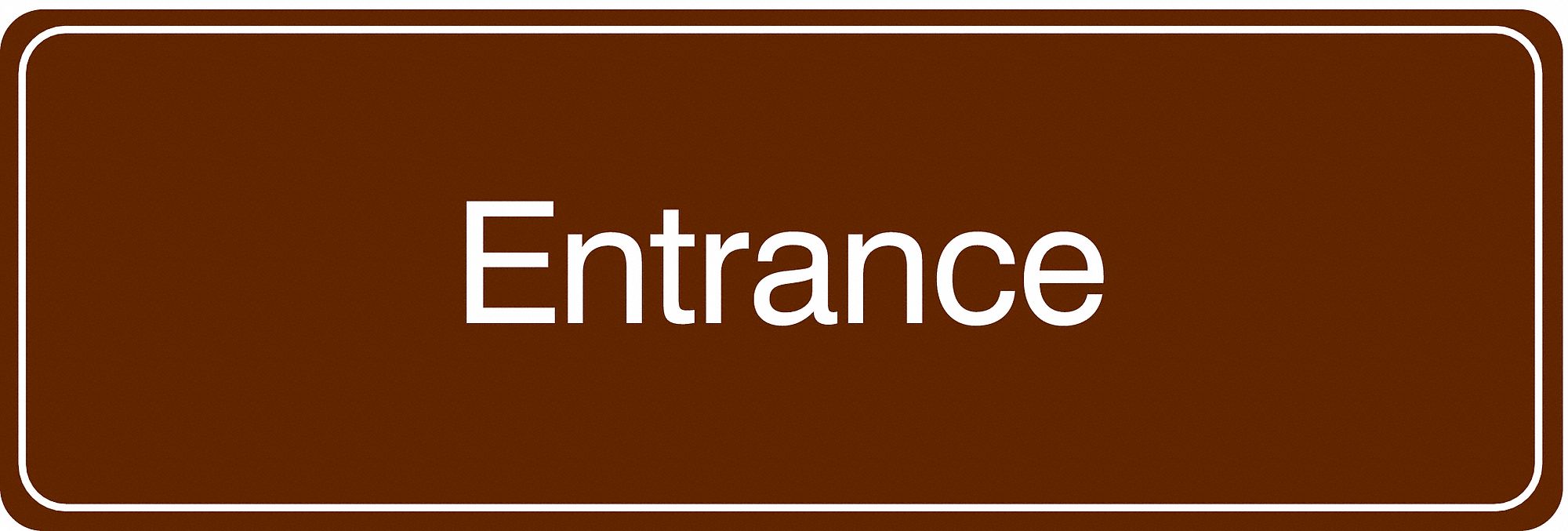 Facility Sign, 3 in x 9 in, Acrylic