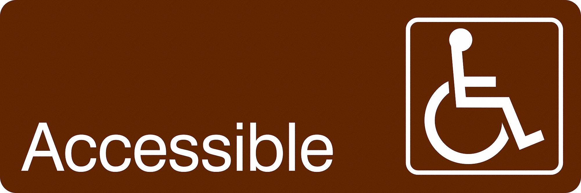 Facility Sign, 3 in x 9 in, Acrylic