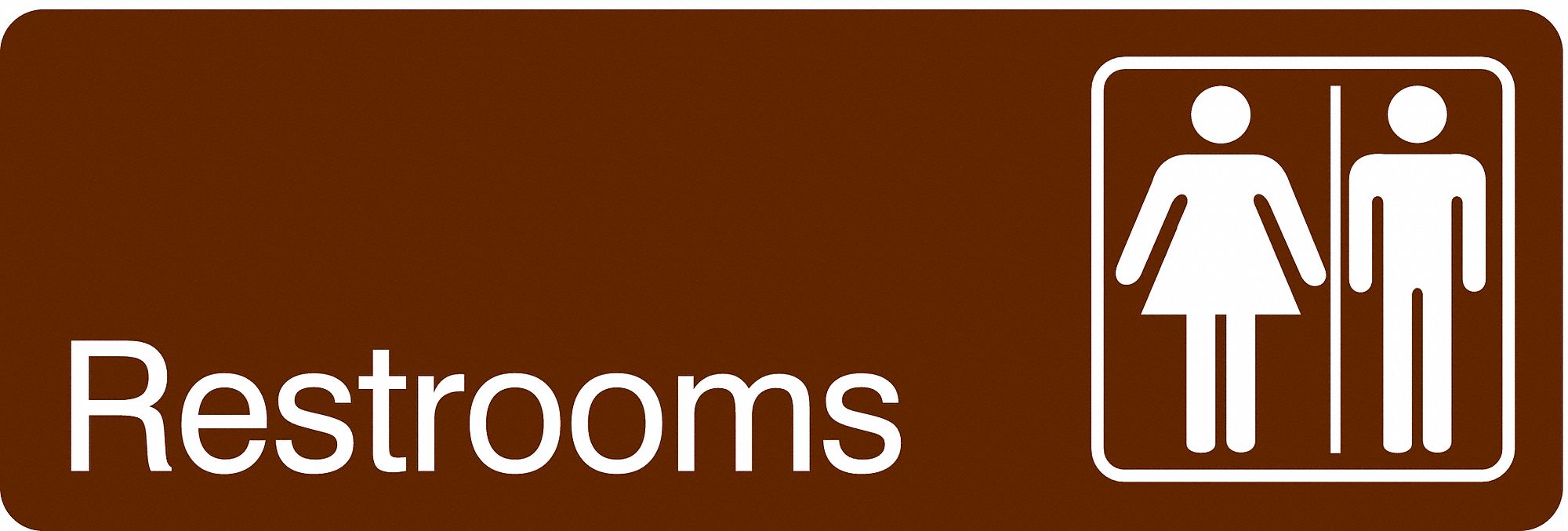 Facility Sign, 3 in x 9 in, Acrylic