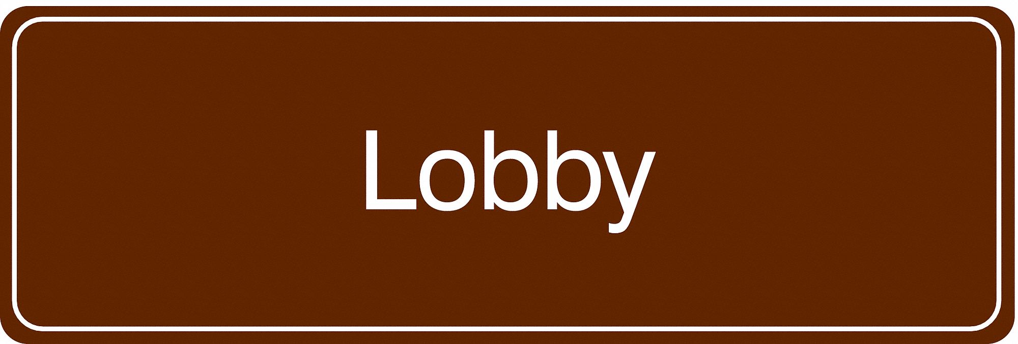 Facility Sign, 3 in x 9 in, Acrylic