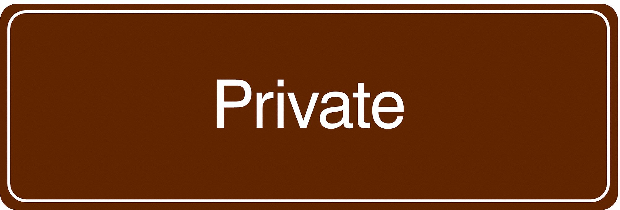 Facility Sign, 3 in x 9 in, Acrylic