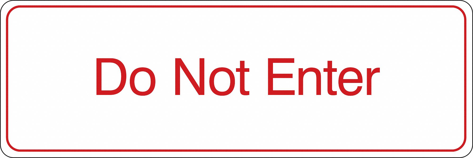 Facility Sign, 3 in x 9 in, Acrylic