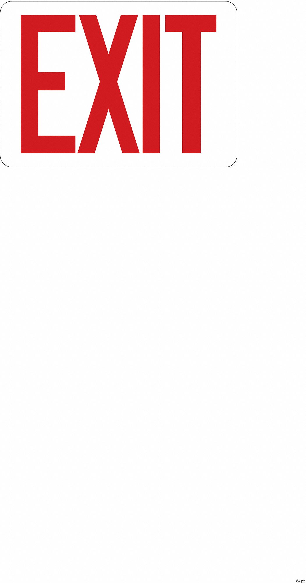 Facility Sign, 7 in x 10 in, Acrylic