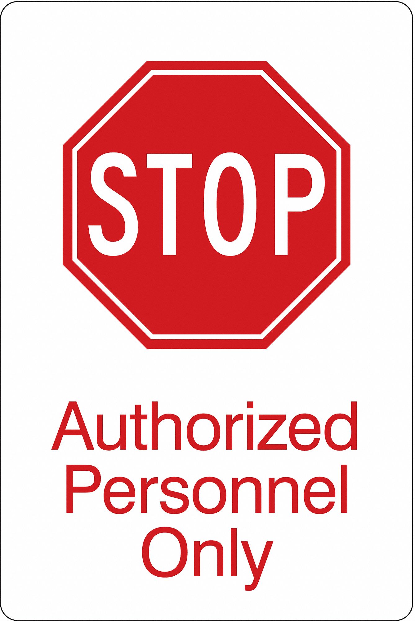 Facility Sign: Acrylic, Adhesive Sign Mounting, 9 in x 6 in Nominal Sign Size, Not Retroreflective