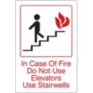 In Case Of Fire Do Not Use Elevators Use Stairwells Signs