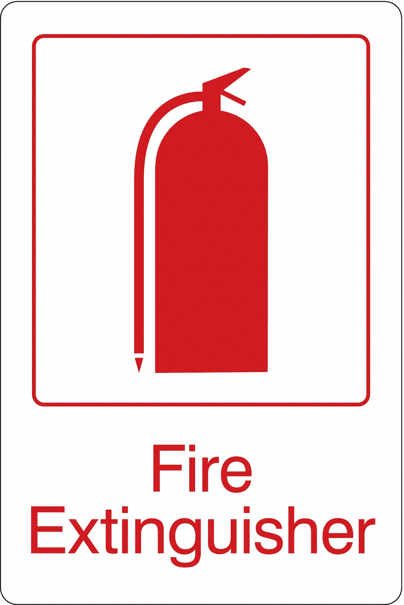 Facility Sign: Acrylic, Adhesive Sign Mounting, 9 in x 6 in Nominal Sign Size, Not Retroreflective