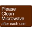 Please Clean Microwave After Each Use Signs