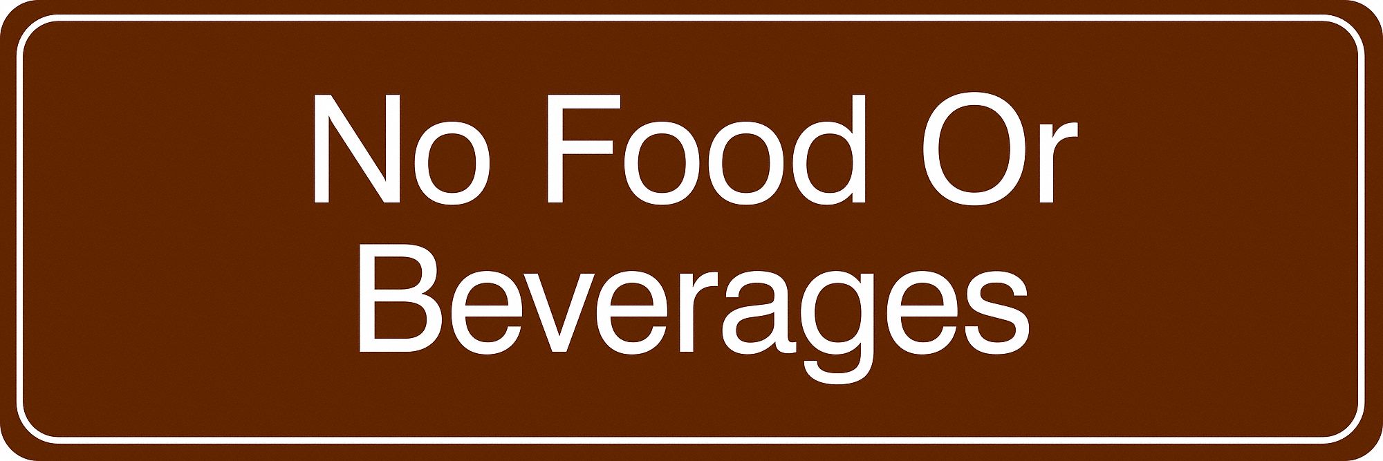 Facility Sign, 3 in x 9 in, Acrylic