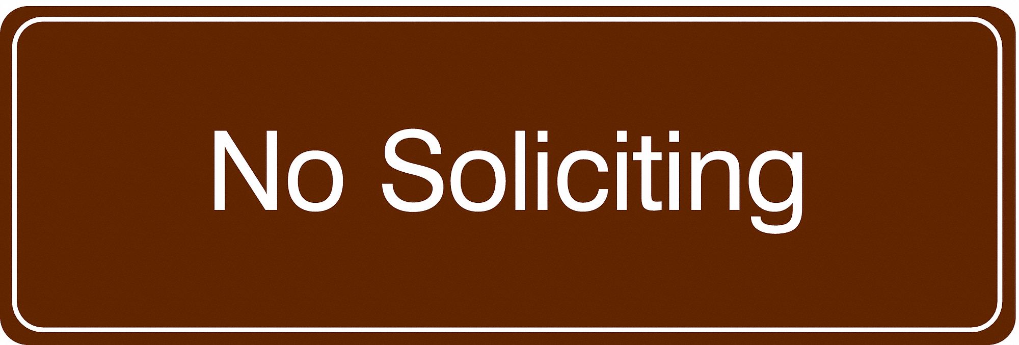 Facility Sign, 3 in x 9 in, Acrylic