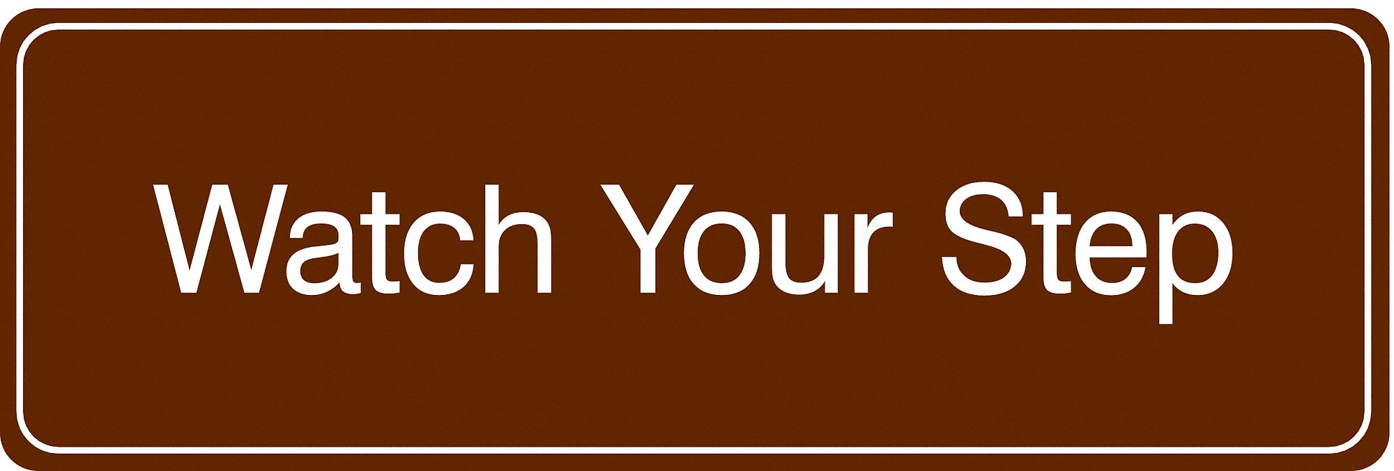 Facility Sign, 3 in x 9 in, Acrylic