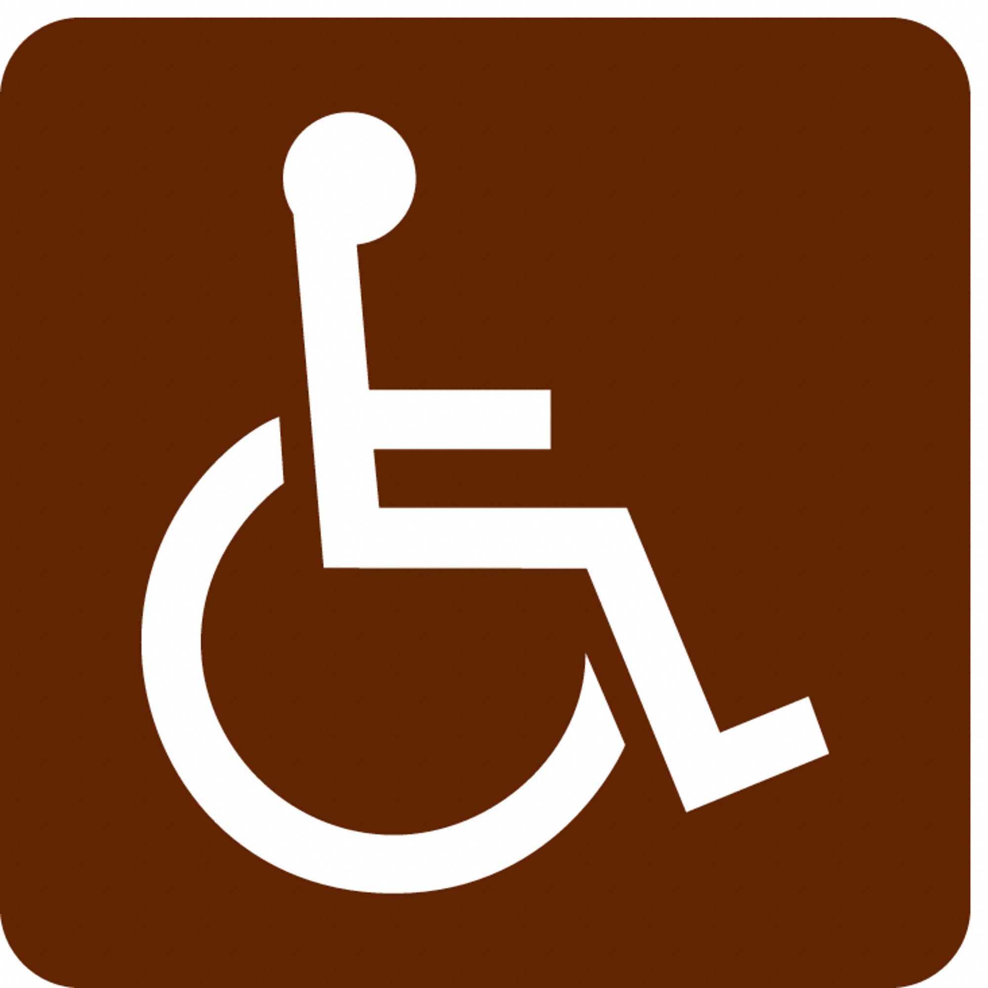 Facility Sign: Acrylic, Adhesive Sign Mounting, 3 in x 3 in Nominal Sign Size, Not Retroreflective