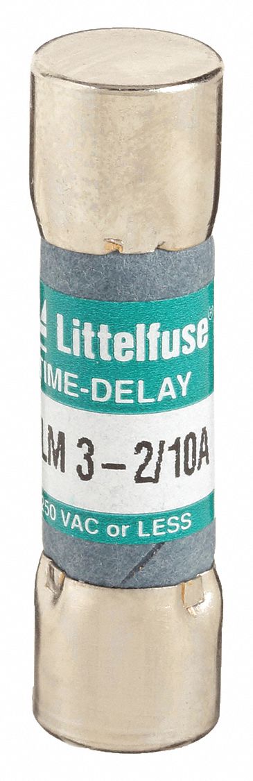 Fuse: FLM Series, Midget, Time-Delay, 3.2 A, 250 V AC, 13/32 in x 1 1/2 in