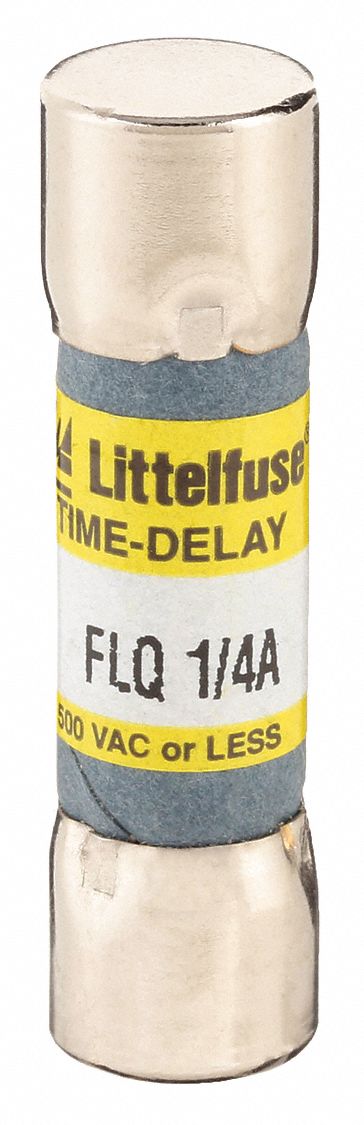 Fuse: FLQ Series, Midget, Time-Delay, 250 mA, 500 V AC, 300 V DC, 13/32 in x 1 1/2 in