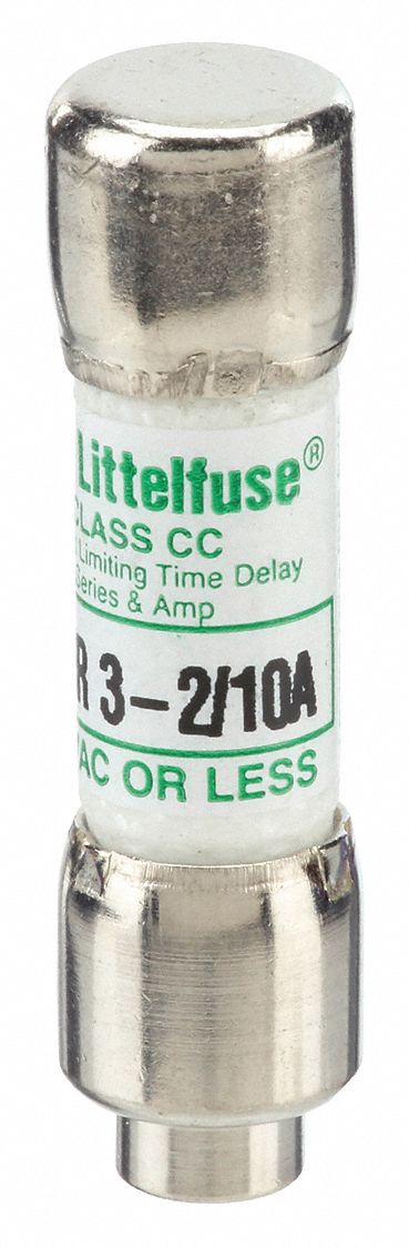 Fuse: CCMR Series, Time-Delay, 3.2 A, 600 V AC, Non-Indicating, 13/32 in x 1 1/2 in
