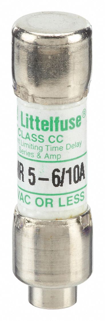 Fuse: CCMR Series, Time-Delay, 5.6 A, 600 V AC, Non-Indicating, 13/32 in x 1 1/2 in