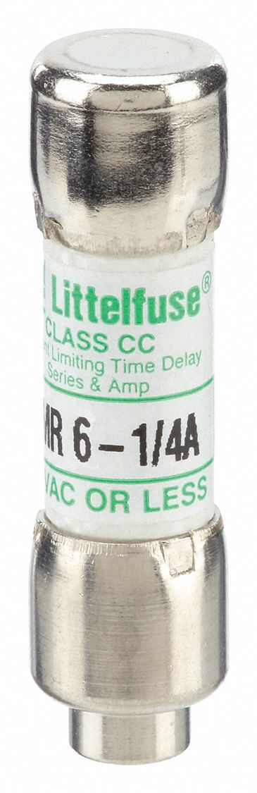 Fuse: CCMR Series, Time-Delay, 6.25 A, 600 V AC, Non-Indicating, 13/32 in x 1 1/2 in