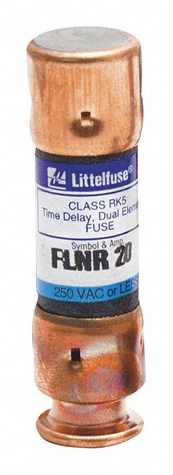 Fuse: Class RK5, FLNR Series, Time-Delay, 60 A, 250 V AC, 125 V DC, Non-Indicating