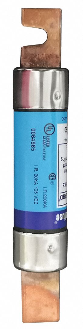 Fuse: Class RK5, FLNR Series, Time-Delay, 80 A, 250 V AC, 125 V DC, Non-Indicating