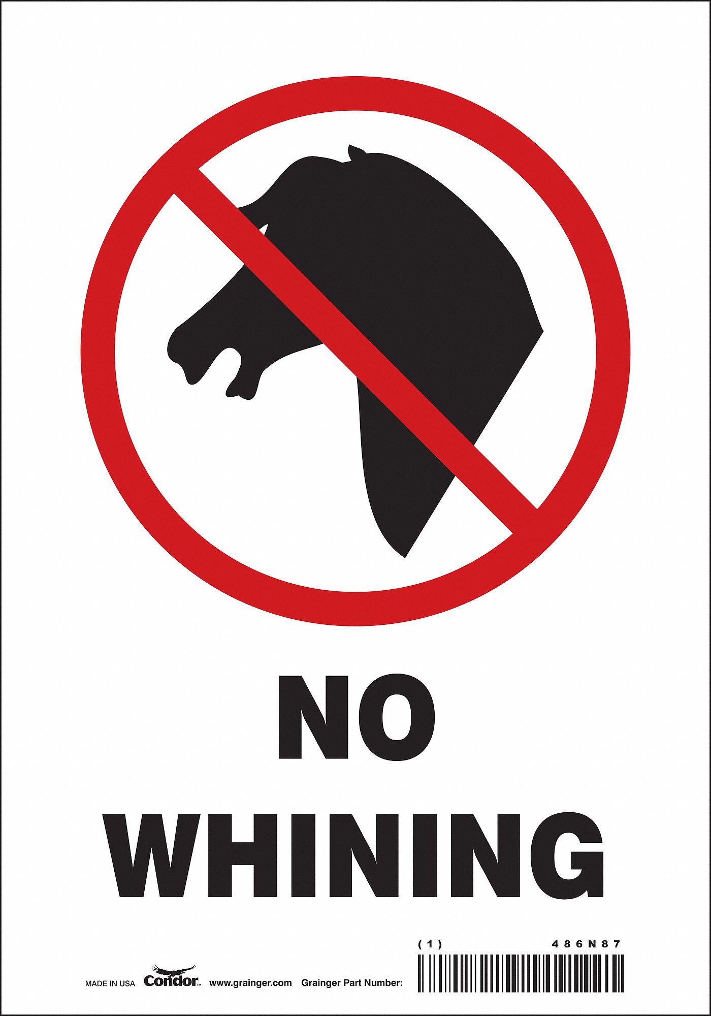 Safety Sign: Vinyl, Adhesive Sign Mounting, 10 in x 7 in Nominal Sign Size, Not Retroreflective