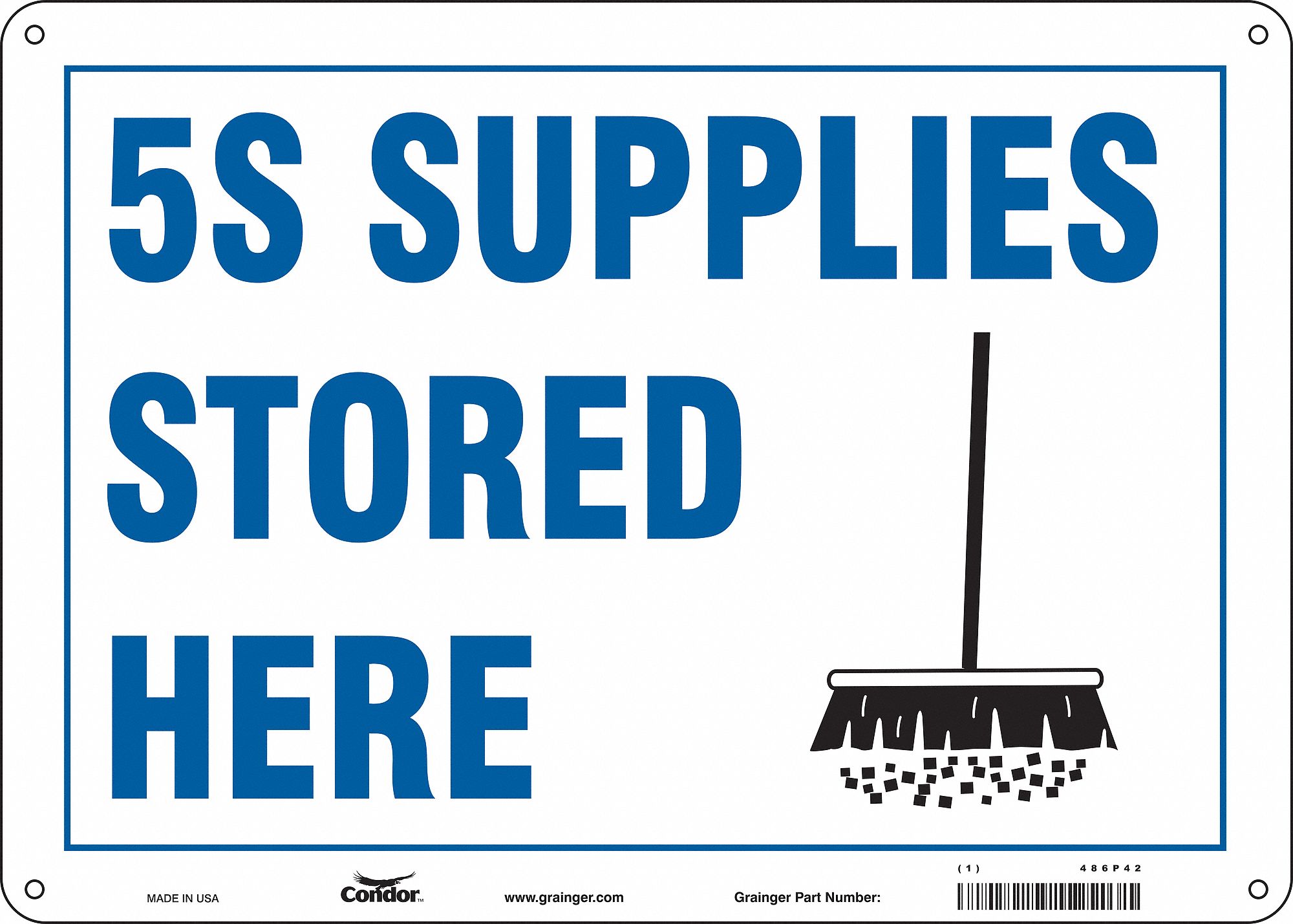 Safety Sign: Aluminum, Mounting Holes Sign Mounting, 10 in x 14 in Nominal Sign Size, 0.032 in Thick