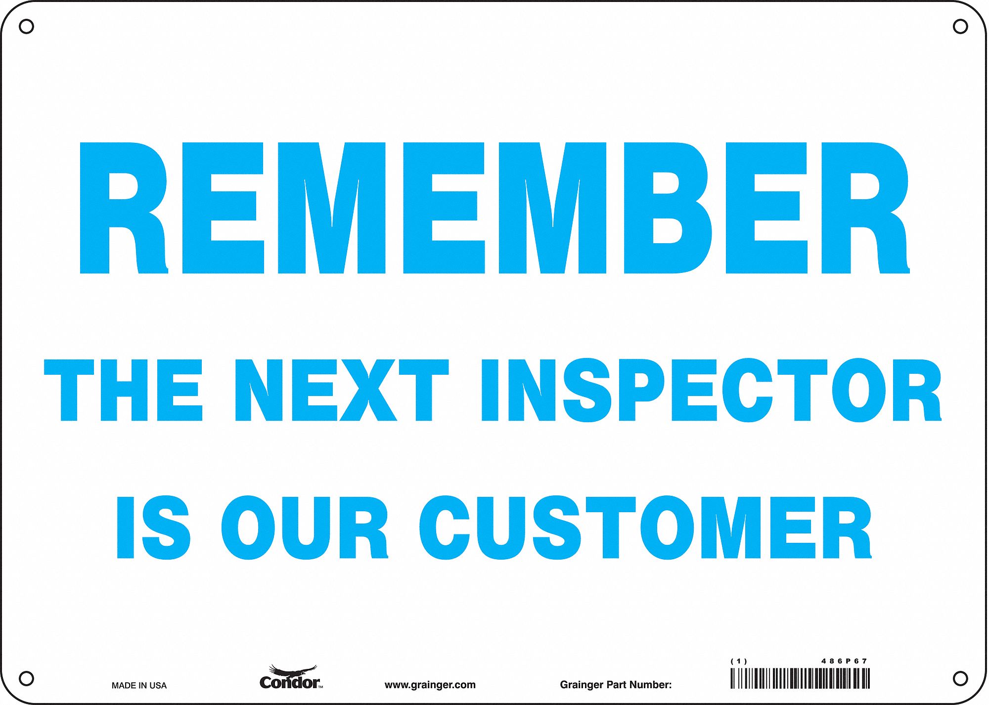 Safety Sign: Polyethylene, Mounting Holes Sign Mounting, 10 in x 14 in Nominal Sign Size, No Header