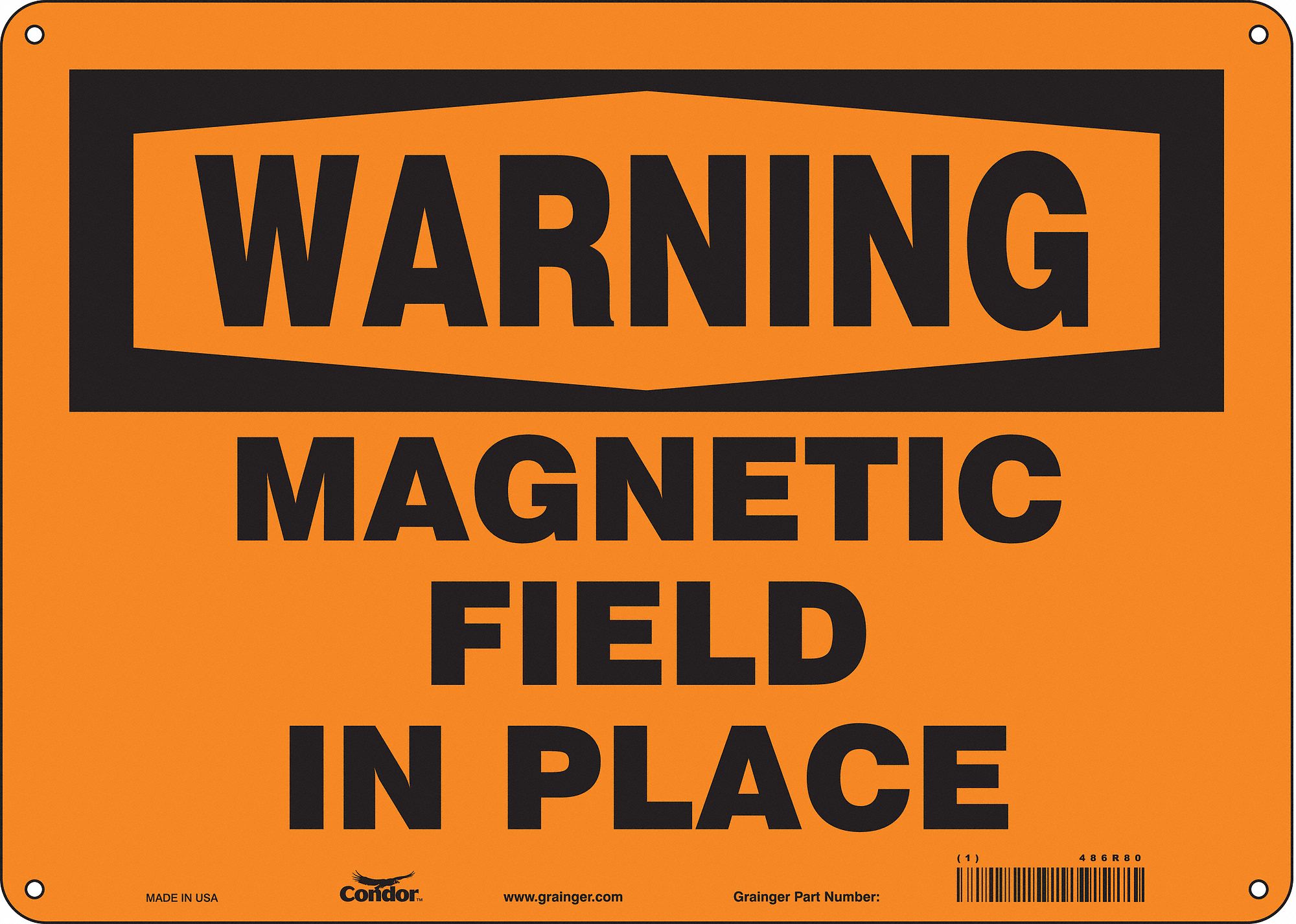 PANNEAU SECURITE,10PO X 14PO,POLYETHYLEN