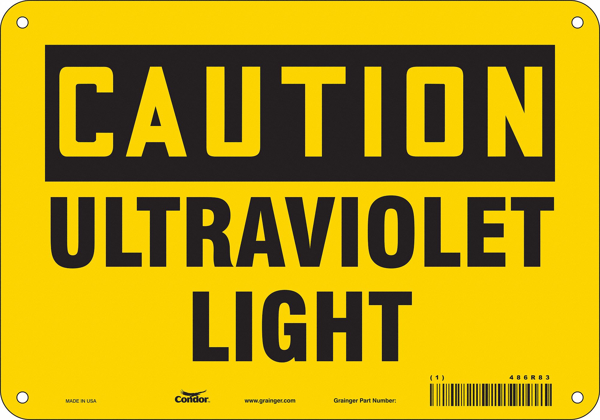 Danger Corrosive Sign Aluminum Metal Hazard Safety Warning UV Print Signs 