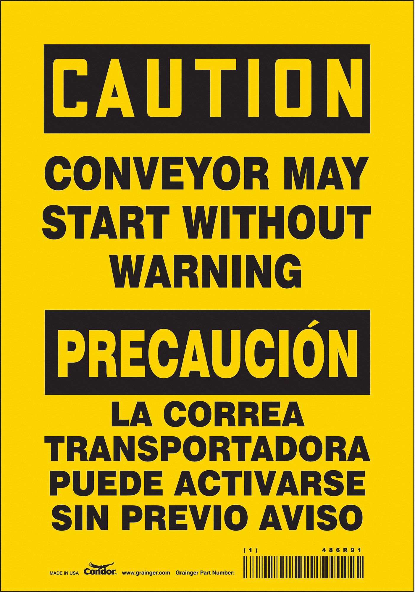 Safety Sign: Vinyl, Adhesive Sign Mounting, 10 in x 7 in Nominal Sign Size, Not Retroreflective