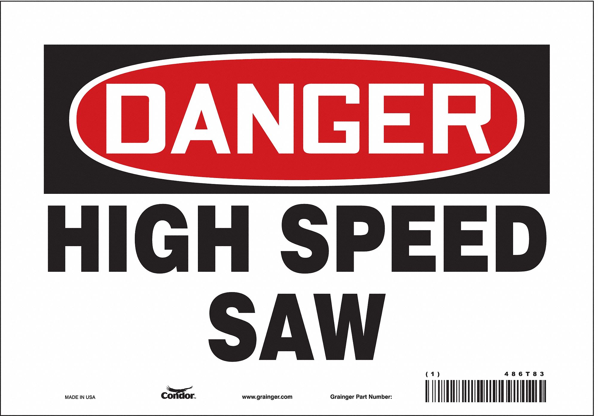 PANNEAU SECURITE,7PO X 10PO,VINYLE