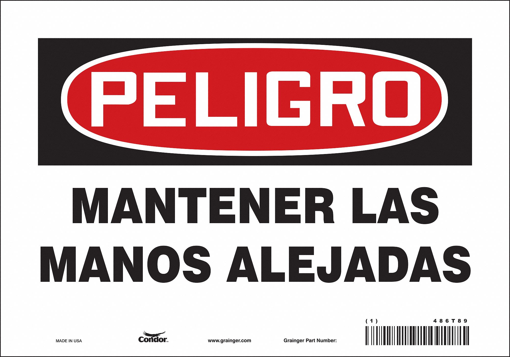 Safety Sign, 7 in x 10 in, Vinyl