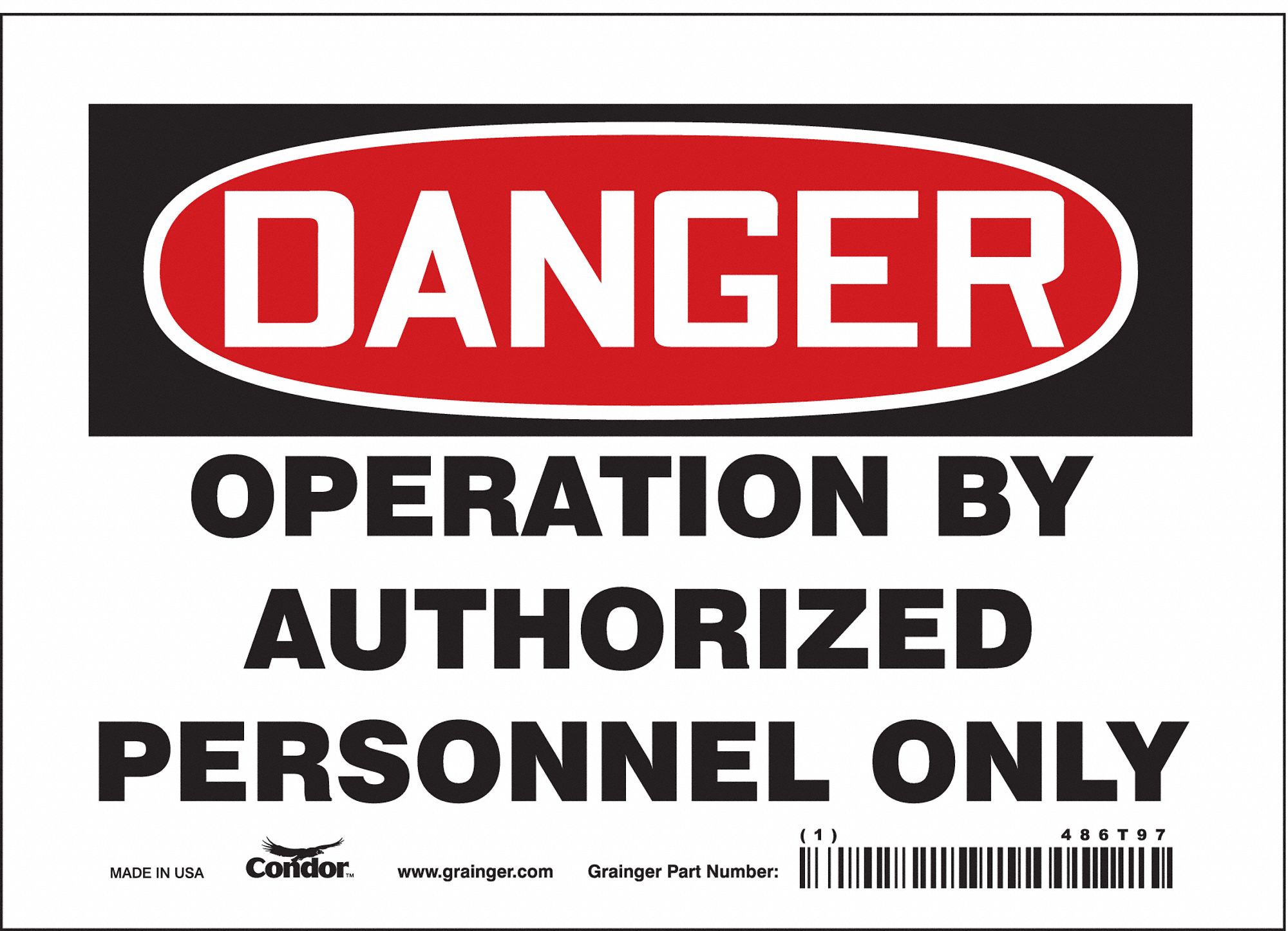 Safety Sign: Vinyl, Adhesive Sign Mounting, 5 in x 7 in Nominal Sign Size, Not Retroreflective