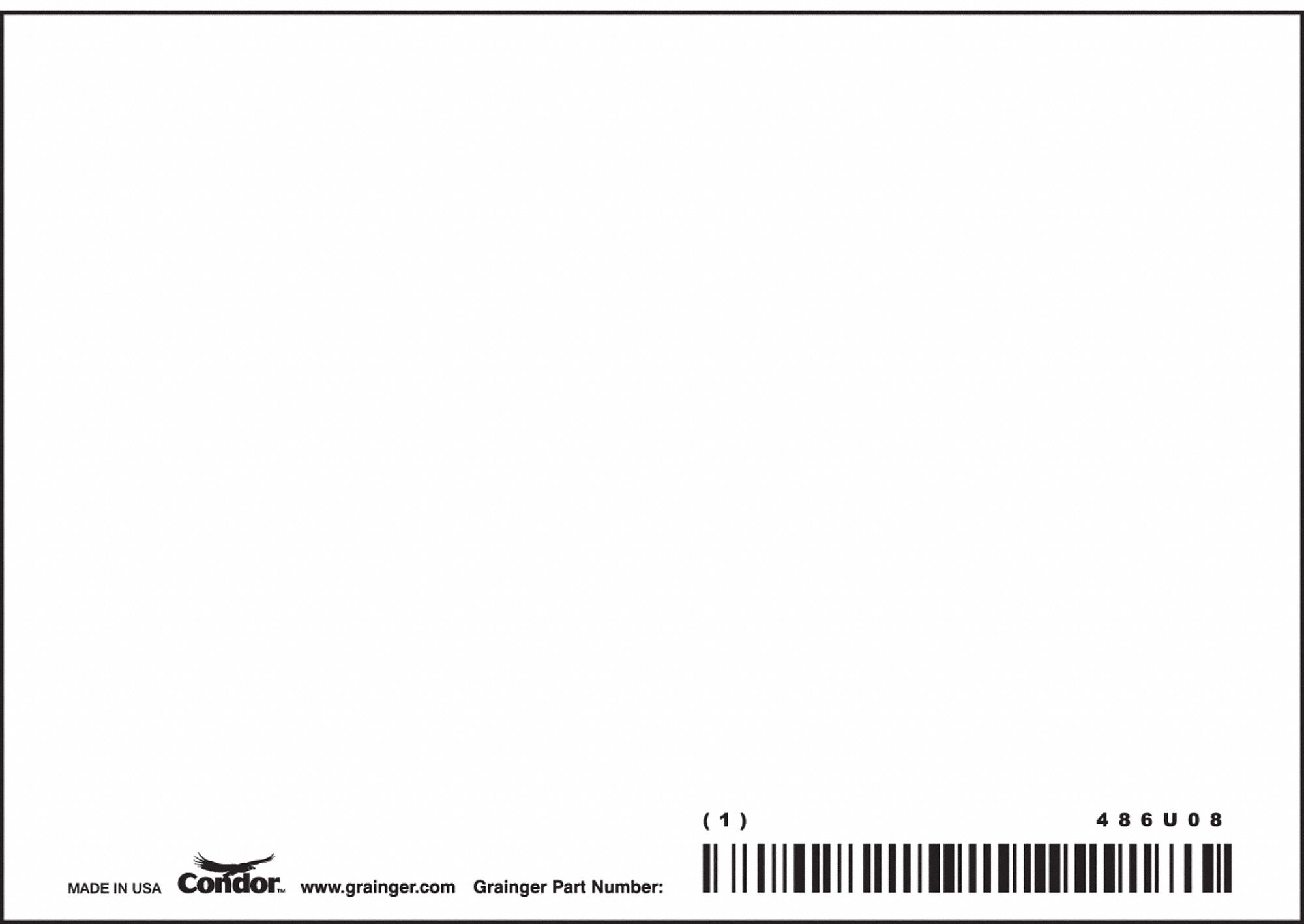 Safety Sign: Aluminum, Mounting Holes Sign Mounting, 3 1/2 in x 5 in Nominal Sign Size, White