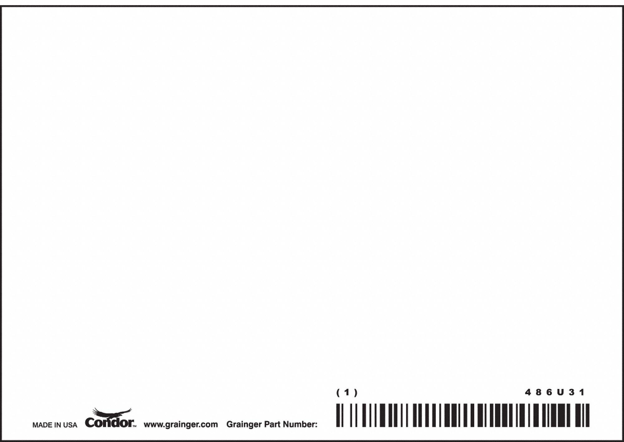 Safety Sign: Vinyl, Adhesive Sign Mounting, 3 1/2 in x 5 in Nominal Sign Size, Not Retroreflective