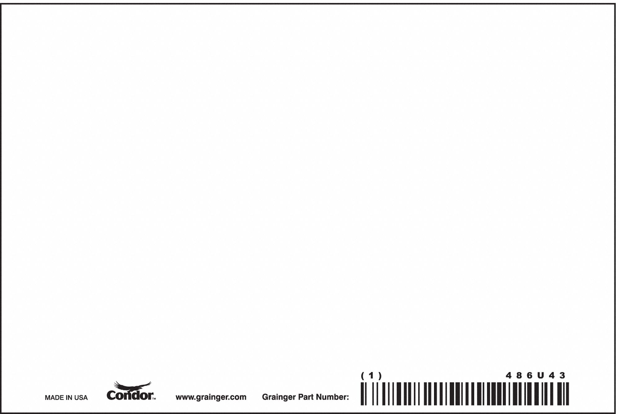Safety Sign, 4in x 6in, Polyethylene, PK10