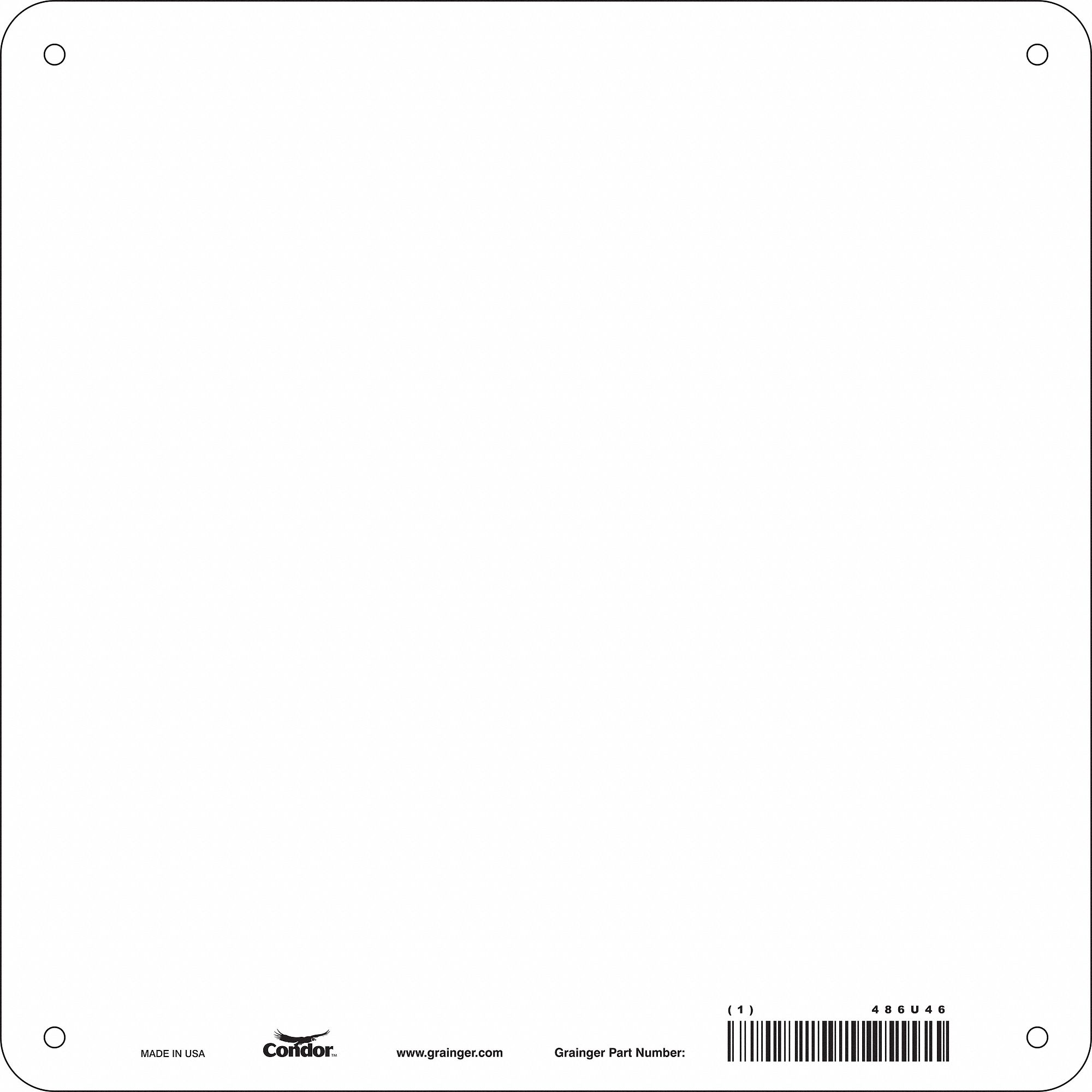 Safety Sign, 10inx10in, Polyethylene, PK10