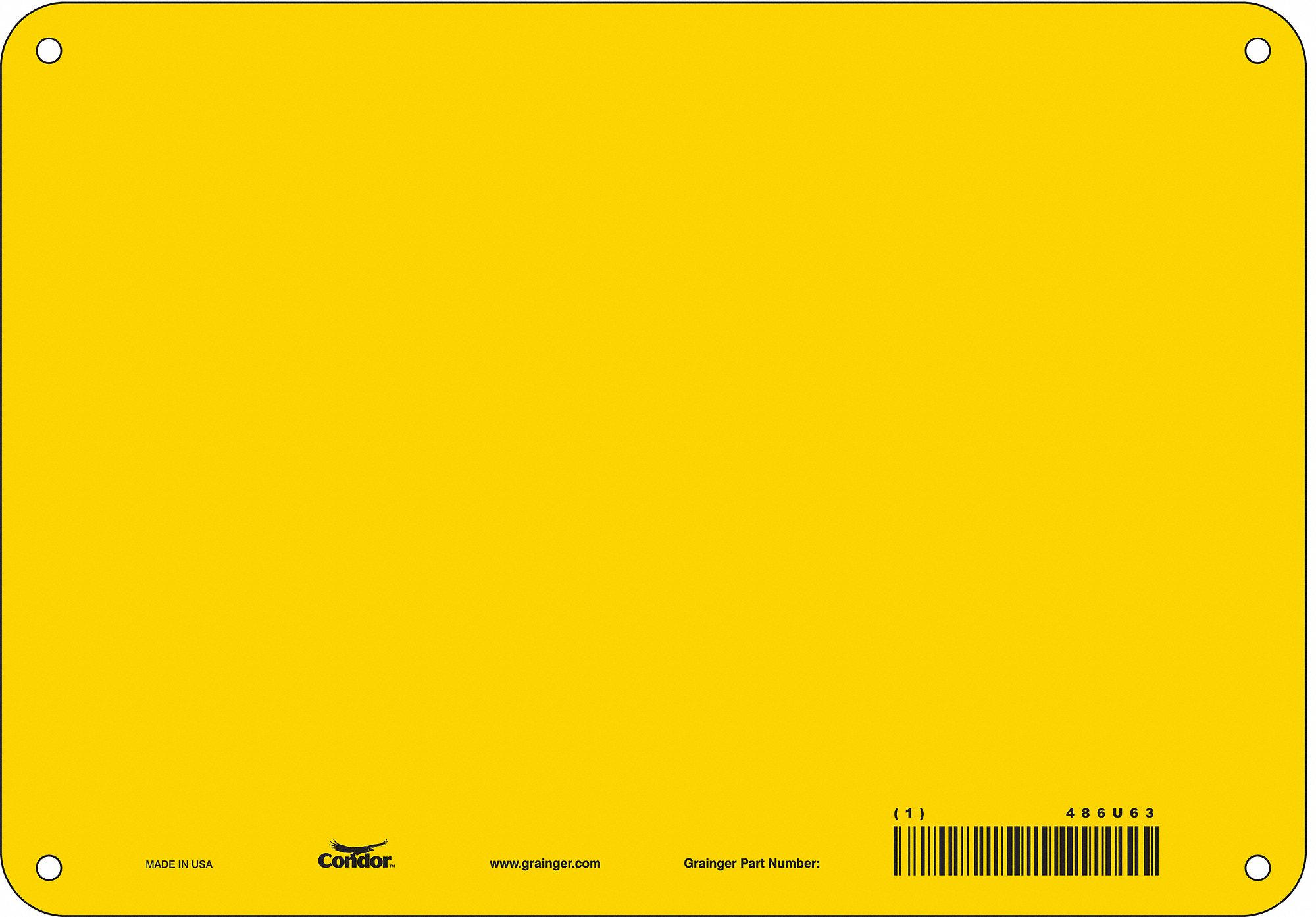 PANNEAU SECURITE,7PO X 10PO,POLYETHYLENE