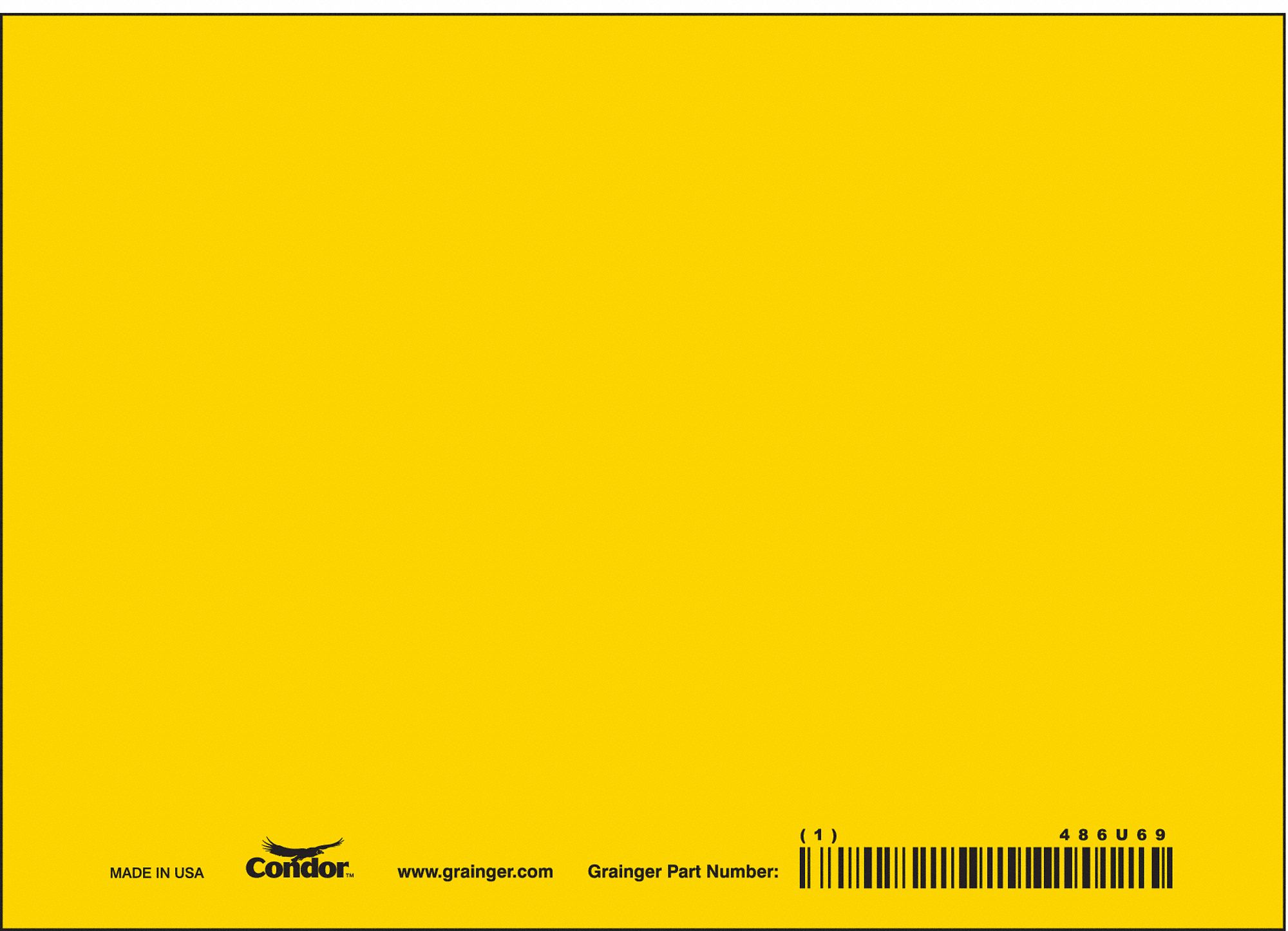 Safety Sign: Vinyl, Adhesive Sign Mounting, 5 in x 7 in Nominal Sign Size, Not Retroreflective