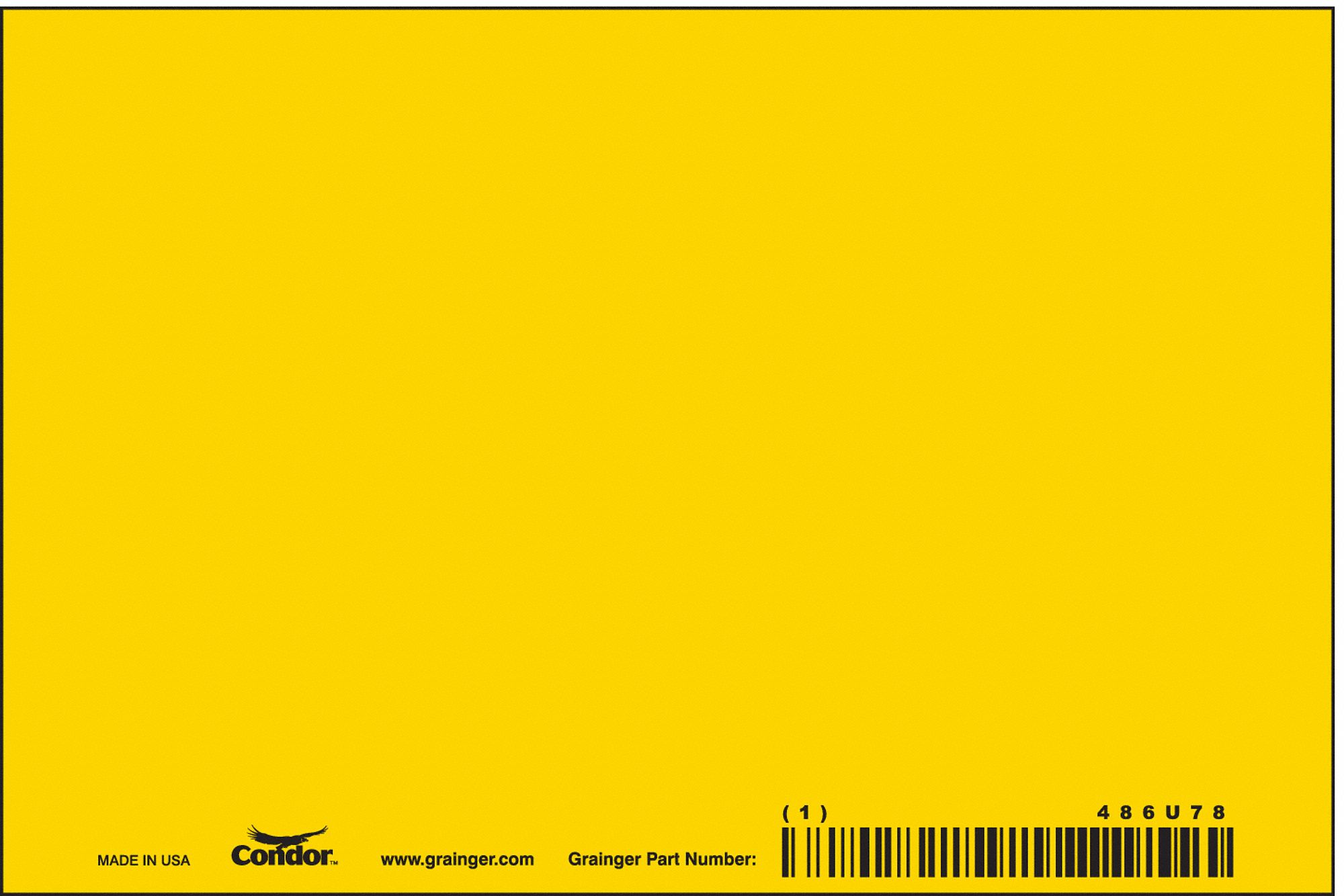 Safety Sign, 4in x 6in, Polyethylene, PK10
