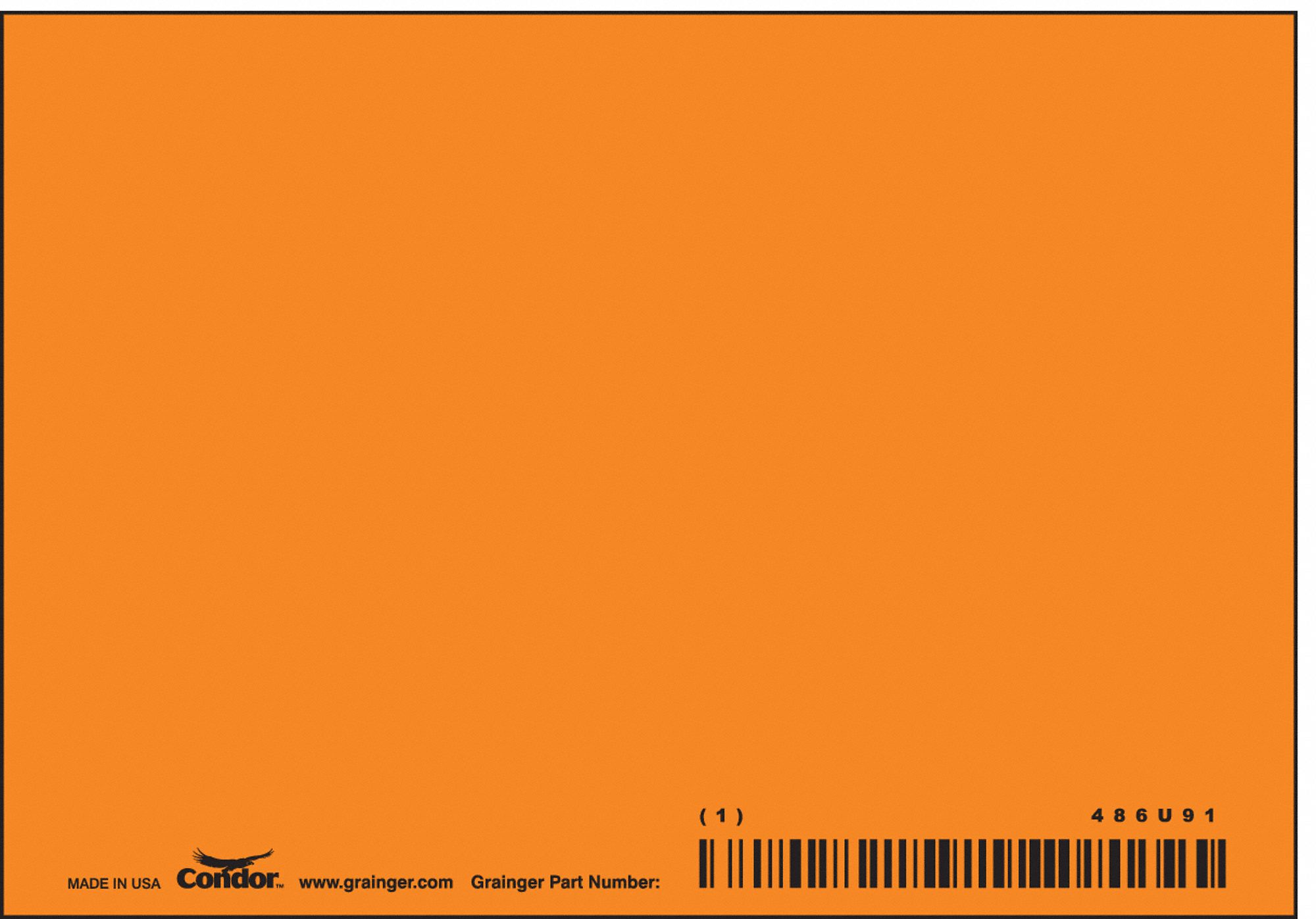 Safety Sign, 3.5in x 5in, Polyethylene