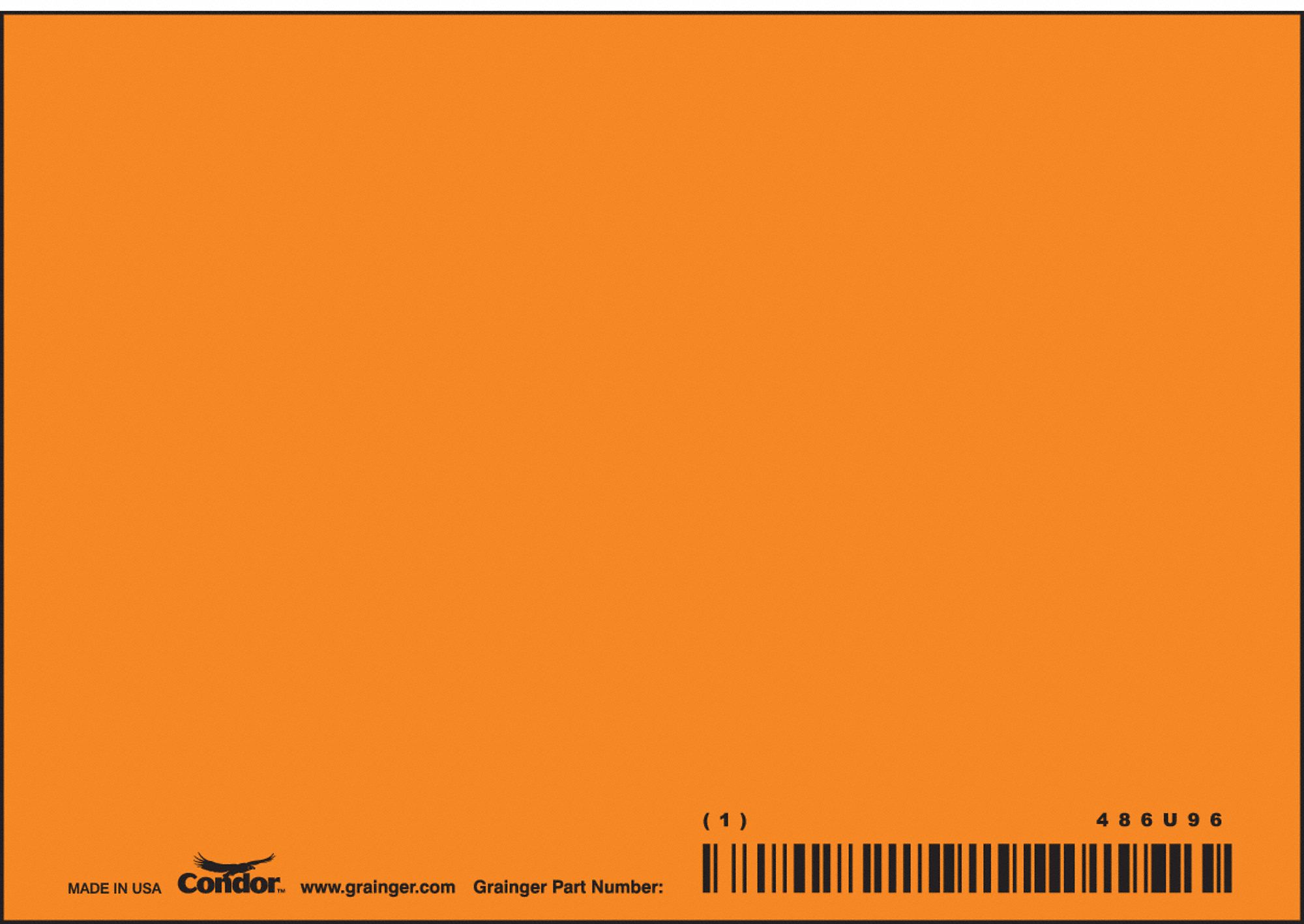 Safety Sign: Vinyl, Adhesive Sign Mounting, 3 1/2 in x 5 in Nominal Sign Size, Not Retroreflective