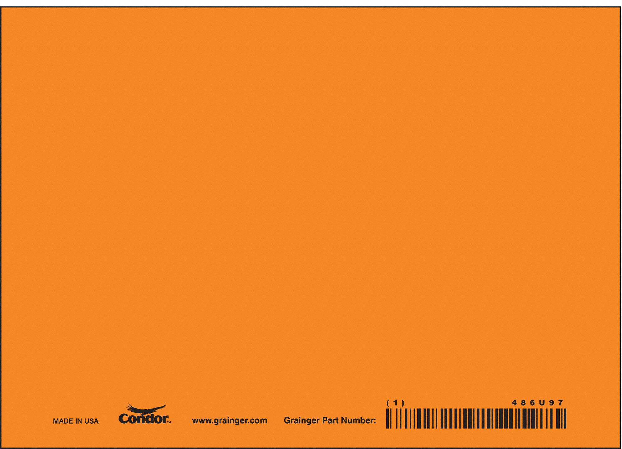 Safety Sign: Vinyl, Adhesive Sign Mounting, 5 in x 7 in Nominal Sign Size, Not Retroreflective